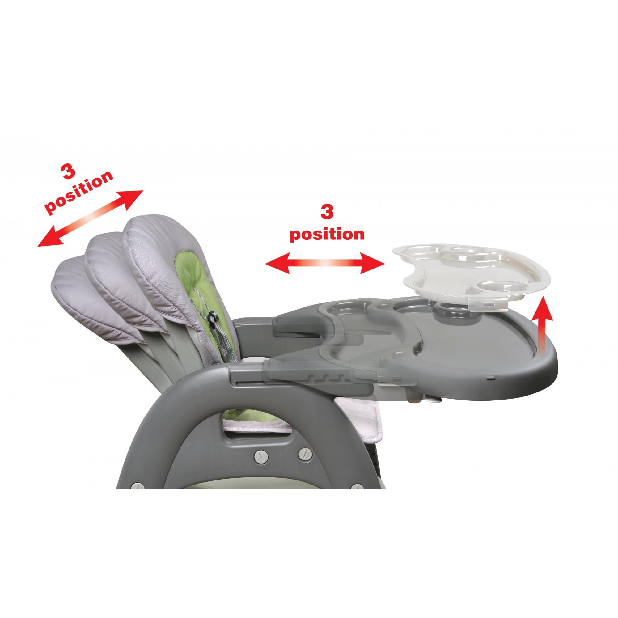 Badger Basket Envee II High Chair Play Table Conversion - Green/Gray