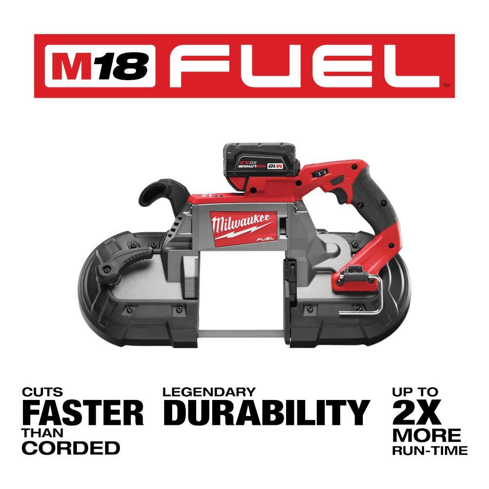 Milwaukee 2729-20-48-11-1865 M18 FUEL 18-Volt Lithium-Ion Brushless Cordless Deep Cut Band Saw with 6.0 Ah Battery