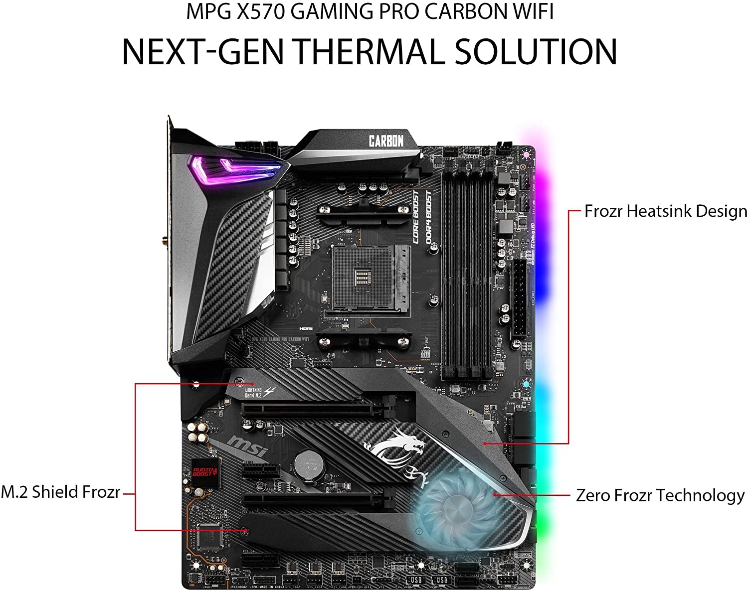 MSI AMD X570 Gaming Pro Carbon ATX DDR4-SDRAM Motherboard