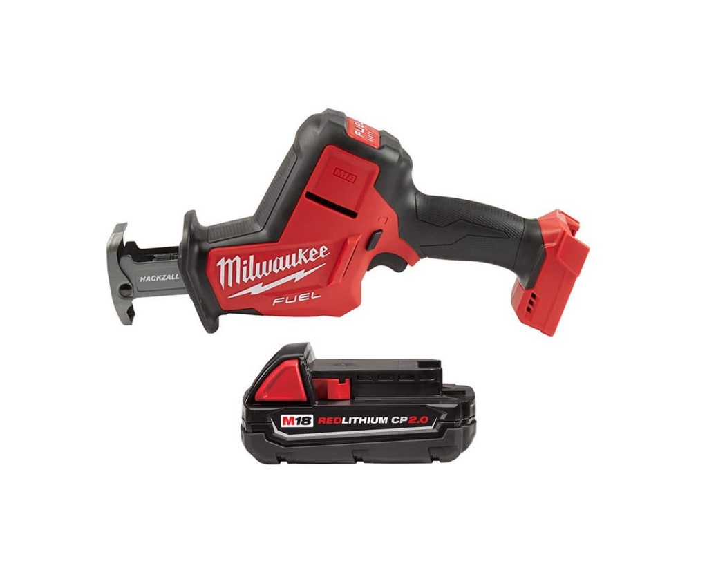 Milwaukee Reciprocating Saw 2719-20-48-11-1820 M18 FUEL 18-Volt Lithium-Ion Brushless Cordless HACKZALL with 2.0 Ah Battery