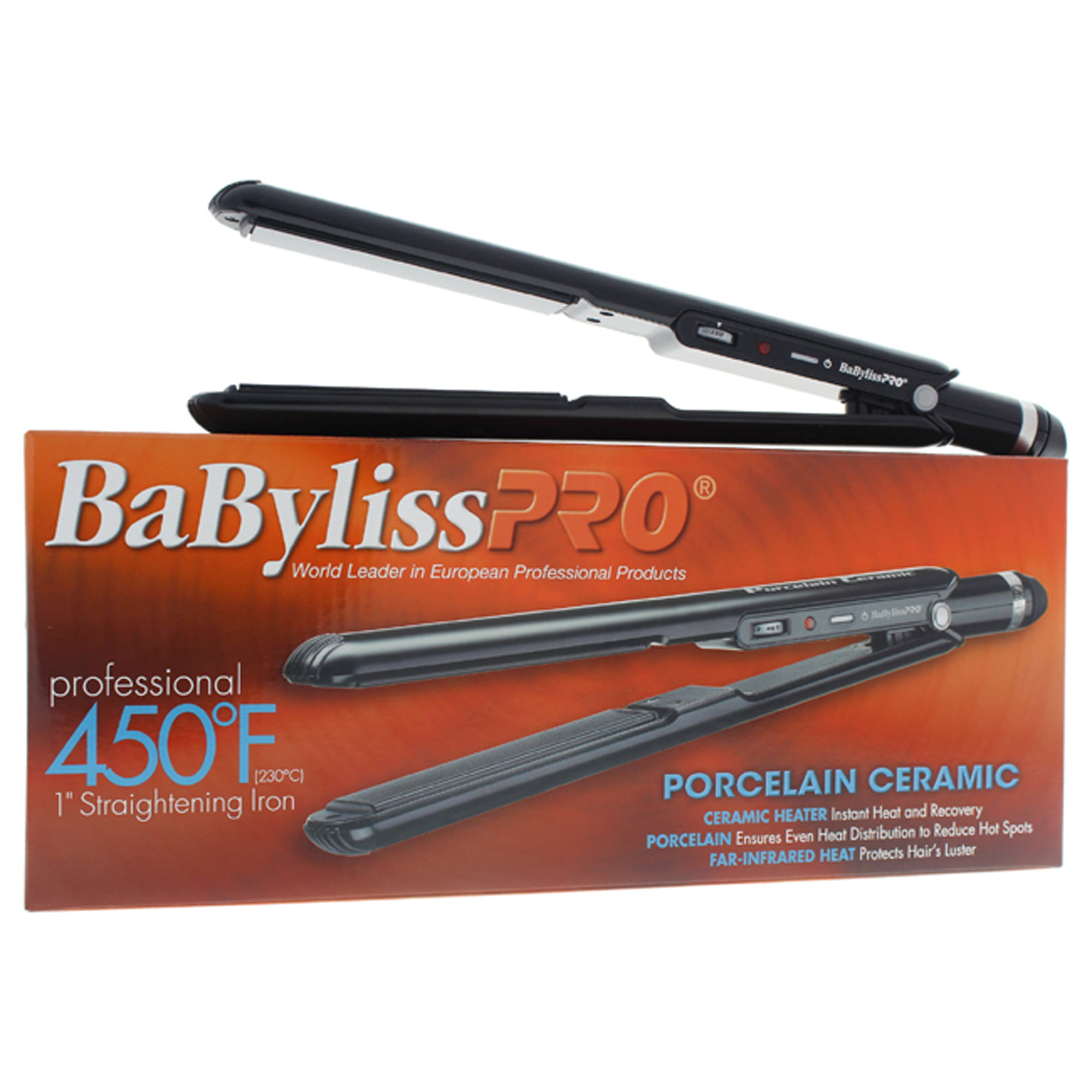 BaBylissPRO Porcelain Ceramic 1″ Straightening Iron