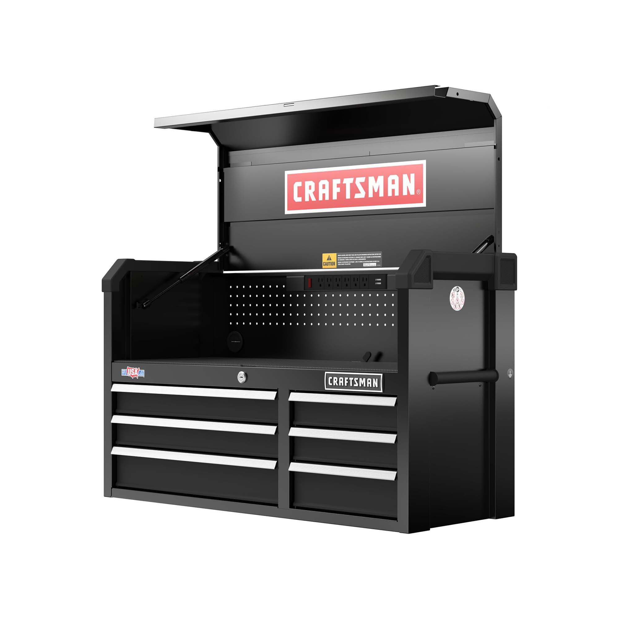 CRAFTSMAN 2000 Series 40.5-in W x 24.7-in H 6-Drawer Steel Tool Chest (Black)