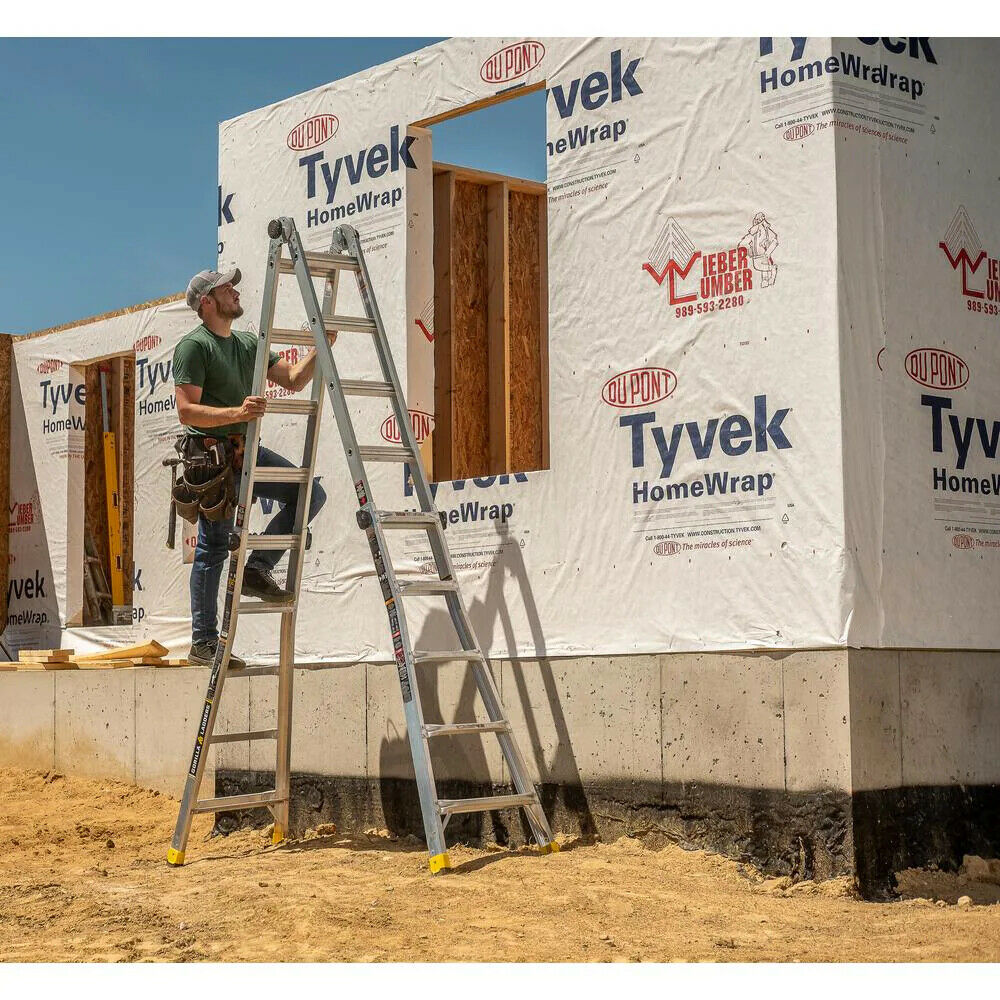 Gorilla Ladders GLMPXA-22 22 ft. Reach MPXA Aluminum Multi-Position Ladder with 300 lbs. Load Capacity Type IA Duty Rating