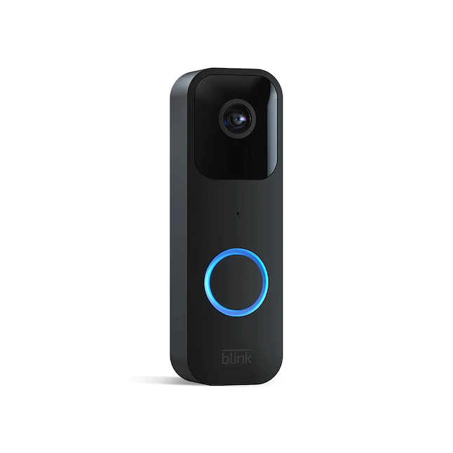 Blink  Video Doorbell Wired or Wireless Wi-fi Compatibility Smart Video Doorbell - Black