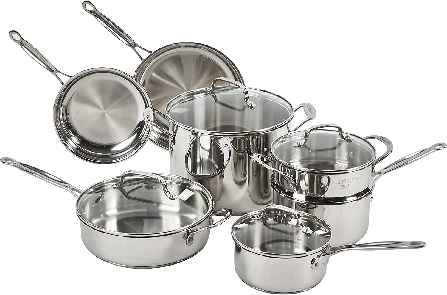 Cuisinart 77-11G Stainless Steel 11-Piece Set Chef-s-Classic-Stainless-Cookware-Collection
