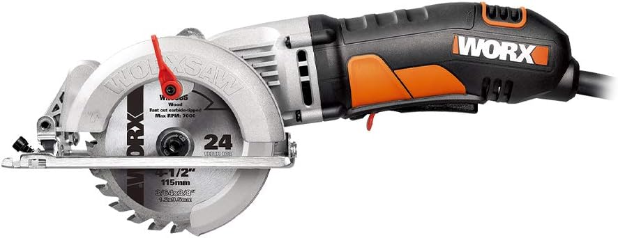 Worx WX429L 4 Amp WORXSAW 4.5″ Electric Compact Circular Saw