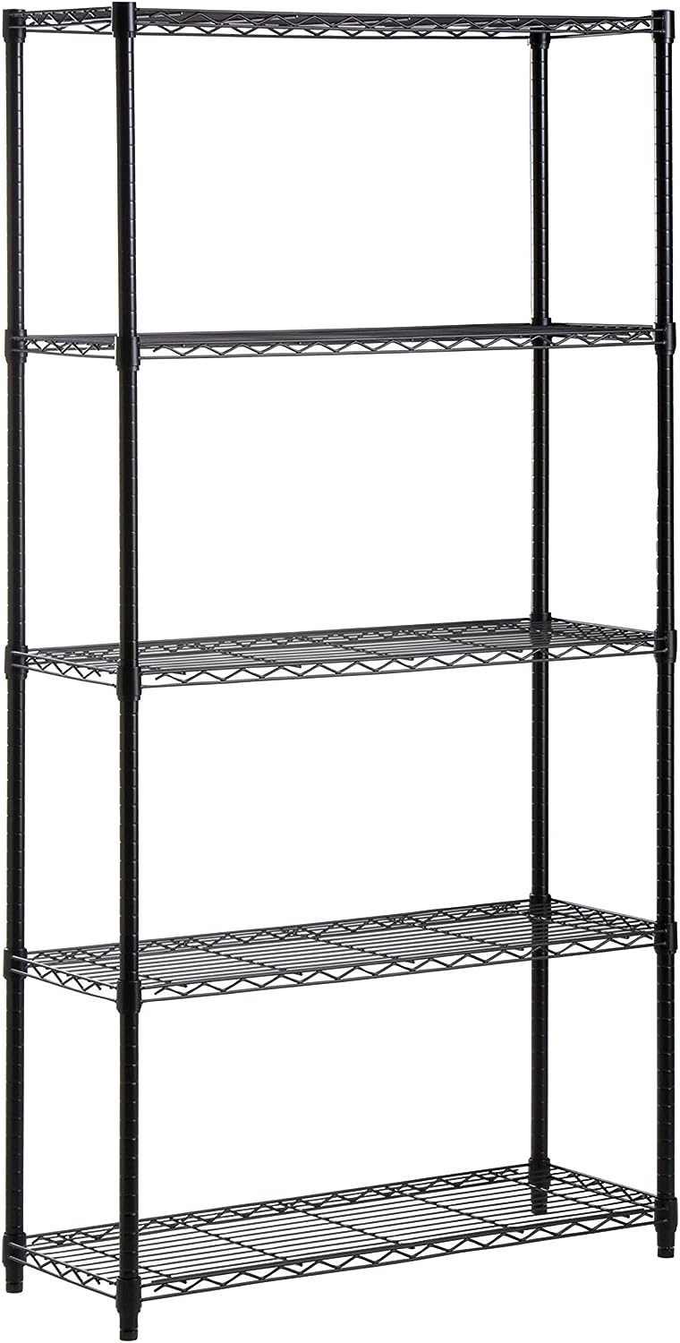 Honey-Can-Do SHF-01442 Storage Shelving. 5-Tier. Black