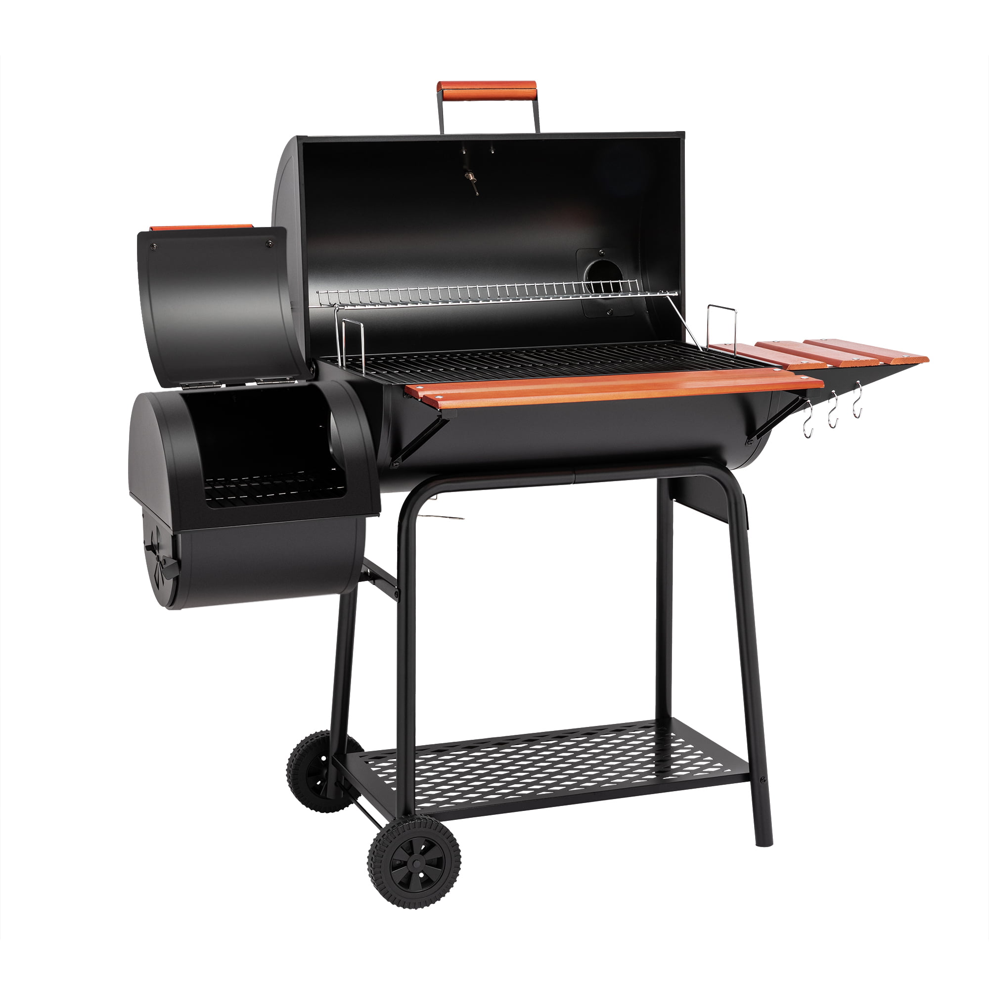 Royal Gourmet CC1830W 30″ Barrel Charcoal Grill with Offset Smoker