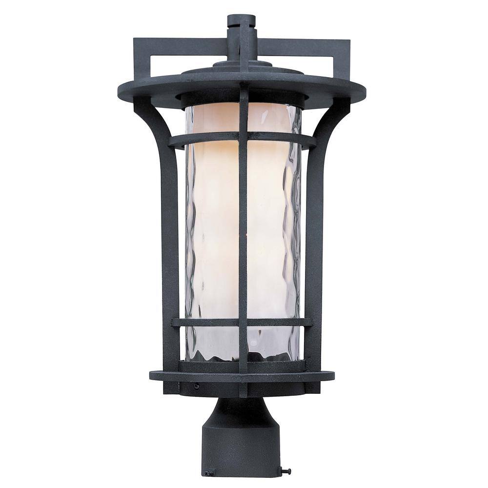 Maxim Lighting  Oakville 10 in. Wide 1-Light Outdoor Black Oxide Post Light