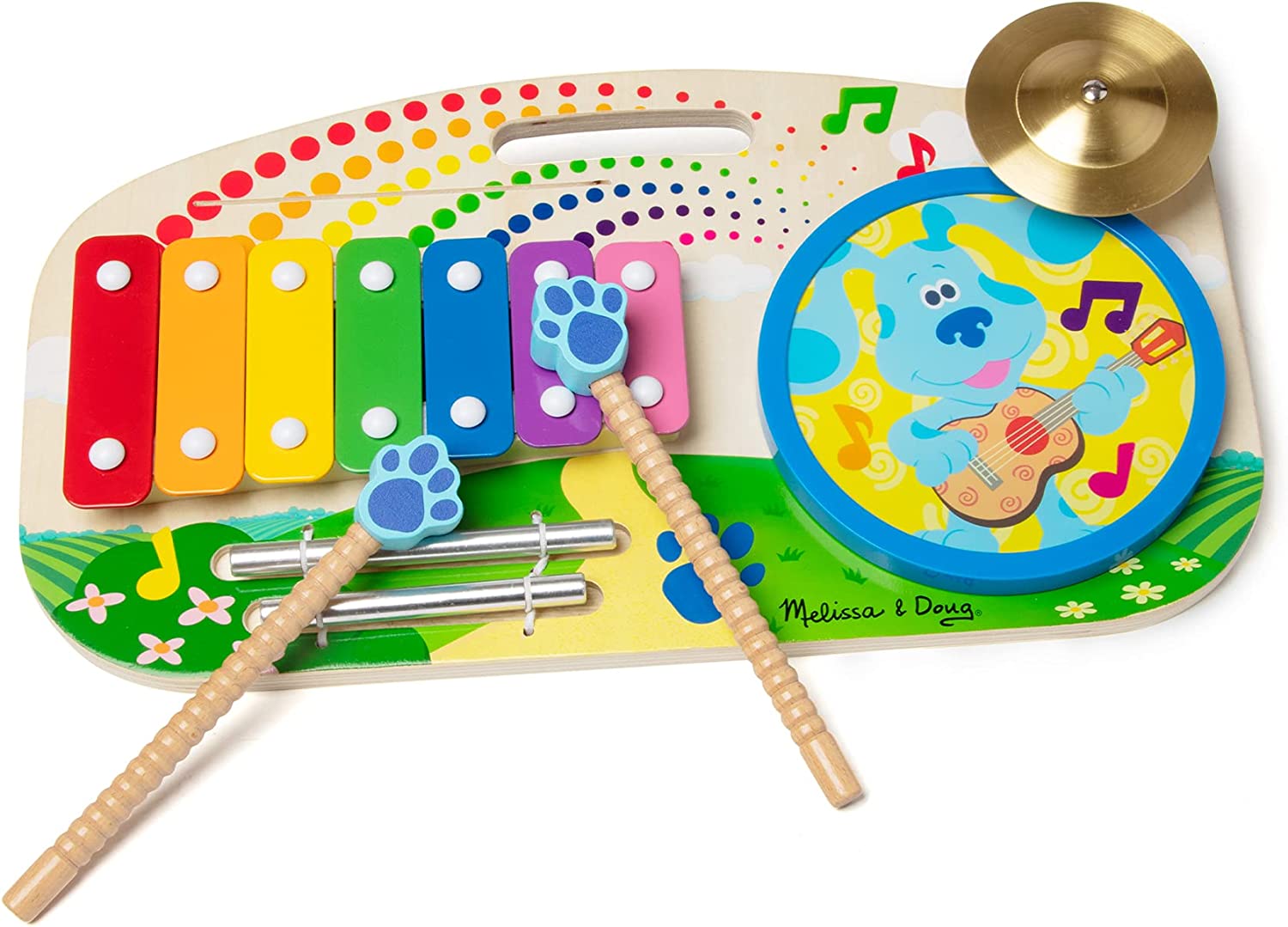 Melissa & Doug Blue-s Clues & You! Wooden Music Maker Board (5 Instruments)