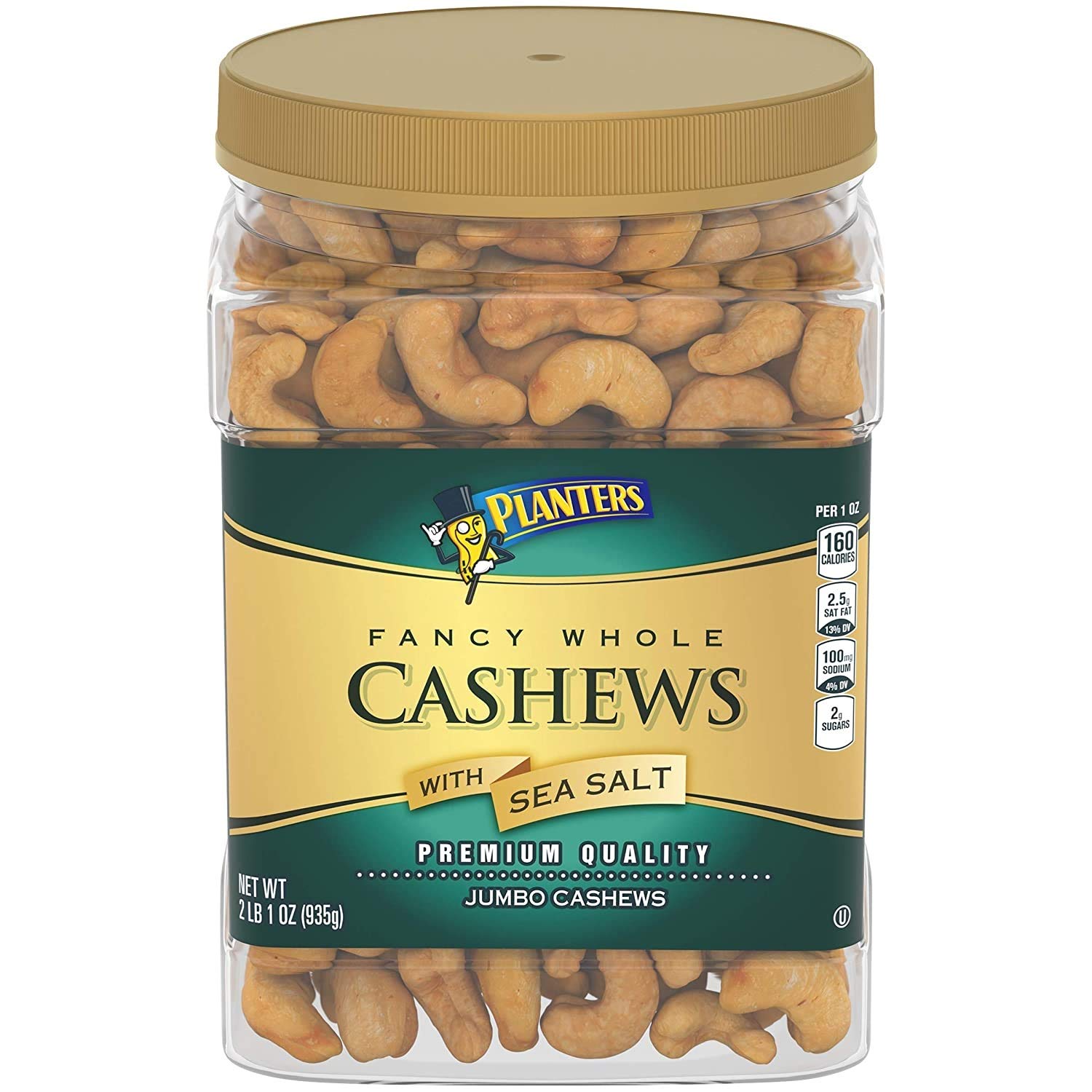 PLANTERS Fancy Whole Cashews with Sea Salt. 33 oz