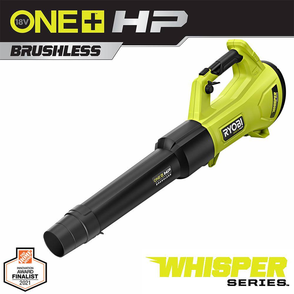 RYOBI P21014BTL ONE+ HP 18V Brushless Whisper Series 130 MPH 450 CFM Cordless Battery Leaf Blower (Tool Only)