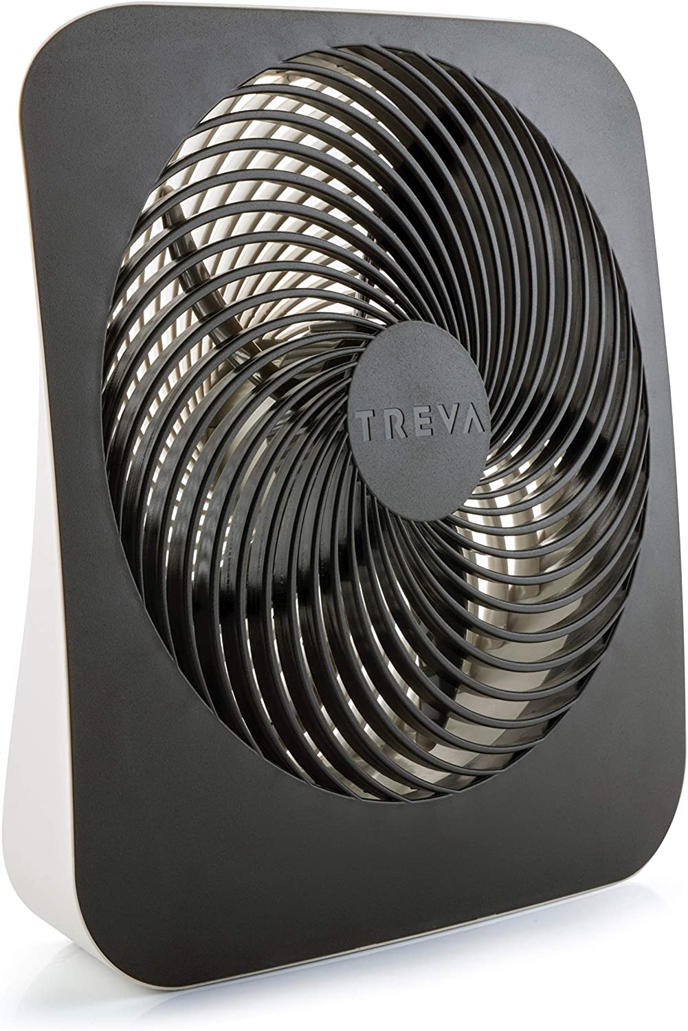Treva FD10002A 10-Inch Portable Desktop Battery Fan. Powered by Battery and/or AC Adapter - Air Circulating with 2 Cooling Speeds