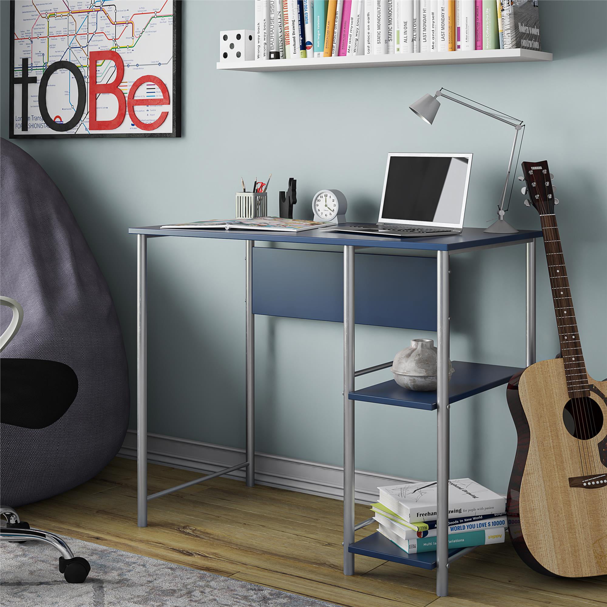 Mainstays Metal Student Computer Desk. Blue