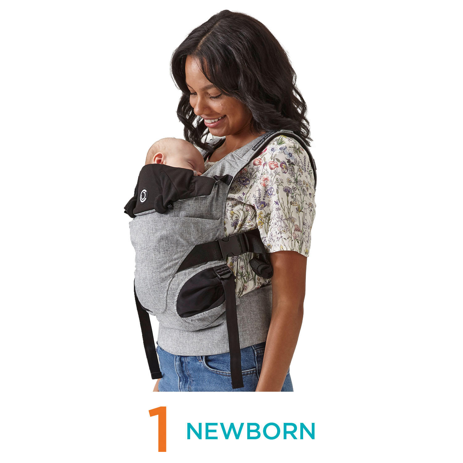 Contours Journey 5-Position Baby Carrier. Graphite