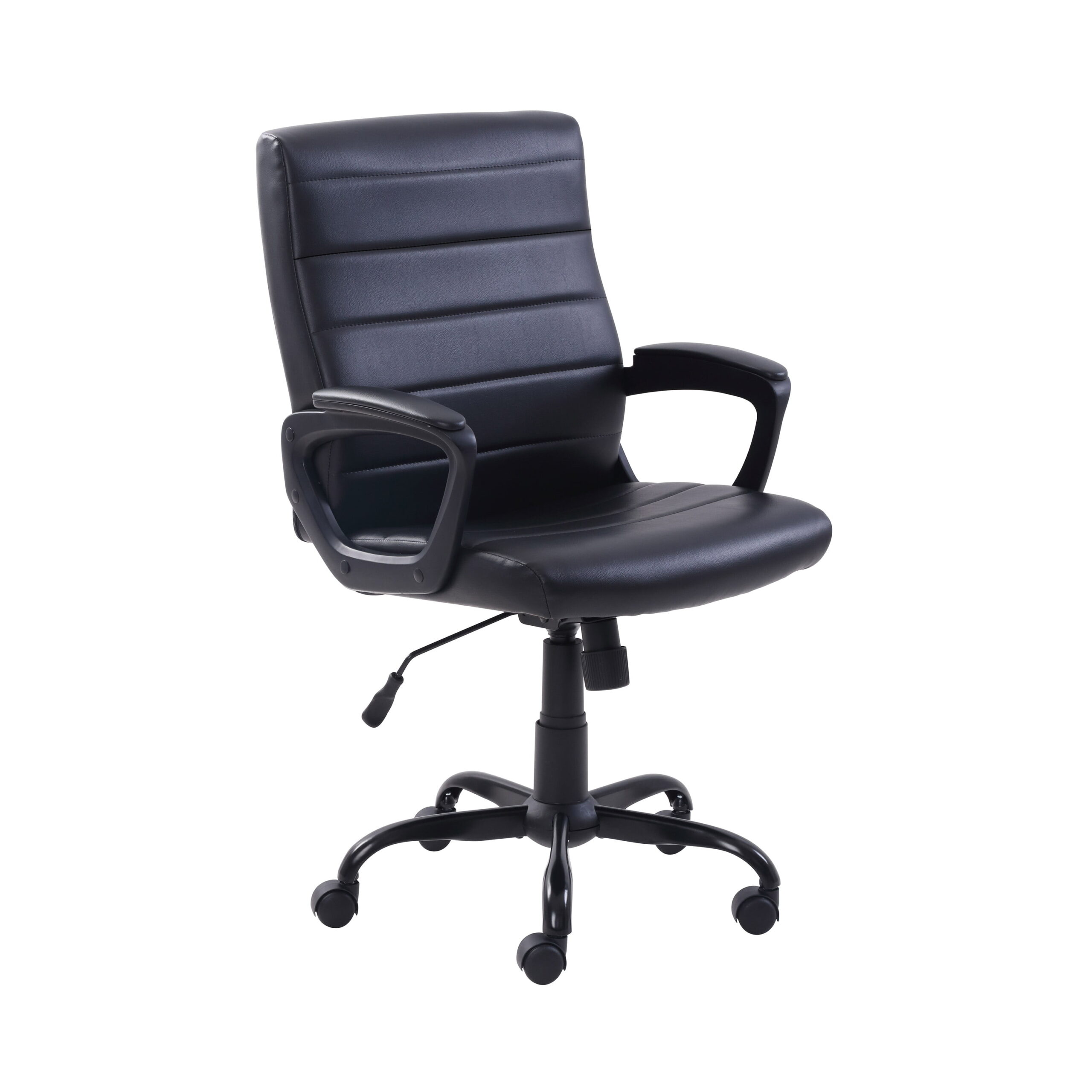 Mainstays Bonded Leather Mid-Back Manager-s Office Chair. Black