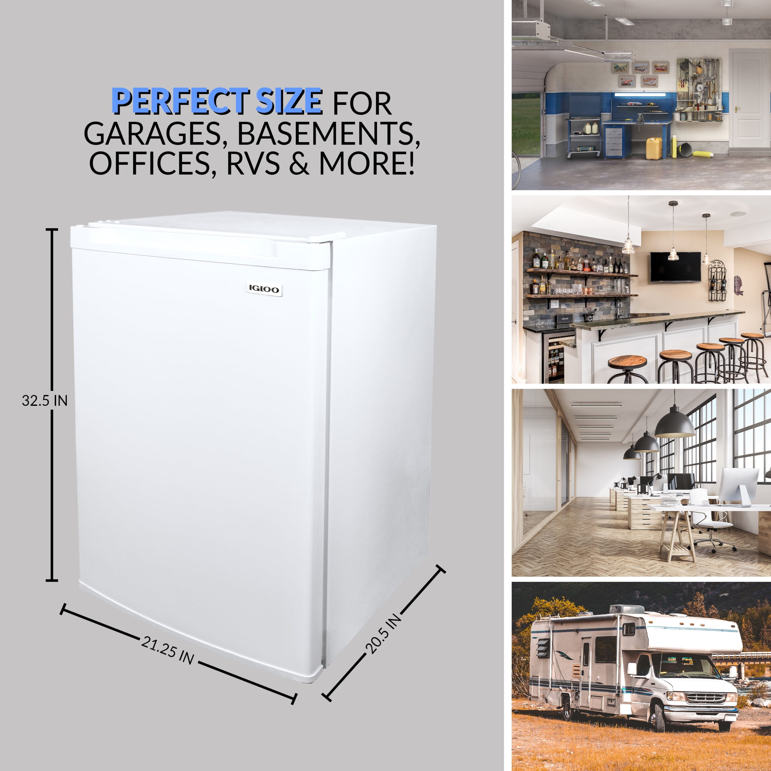 Igloo IUF3WH 3.0 Cu. Ft. Upright Freezer with 1 Pull Out Drawer