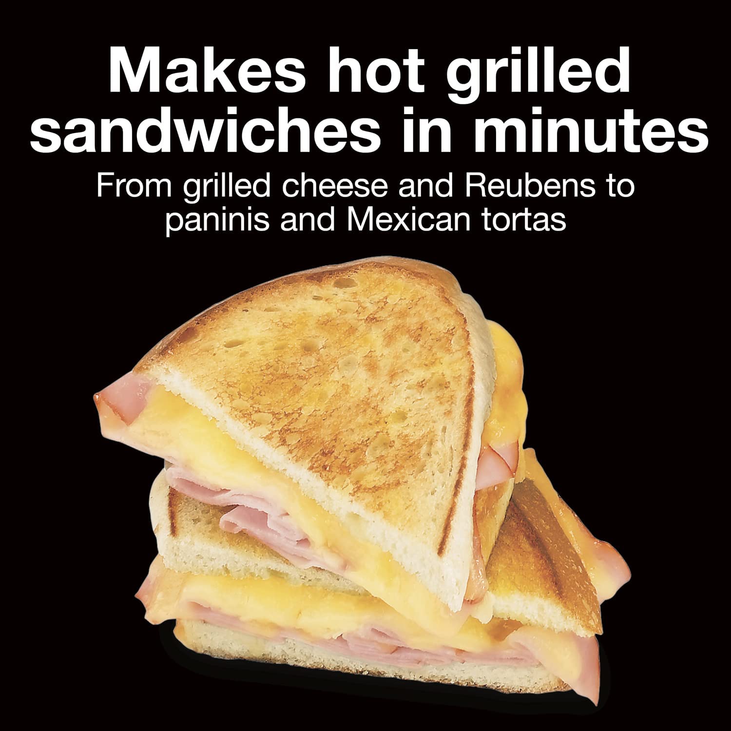 Proctor Silex Deluxe Hot Sandwich Maker. Nonstick Plates. Stainless Steel (25415)