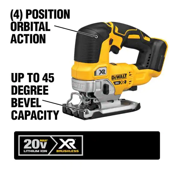 DEWALT DCS334B 20-Volt MAX XR Cordless Brushless Jigsaw (Tool-Only)