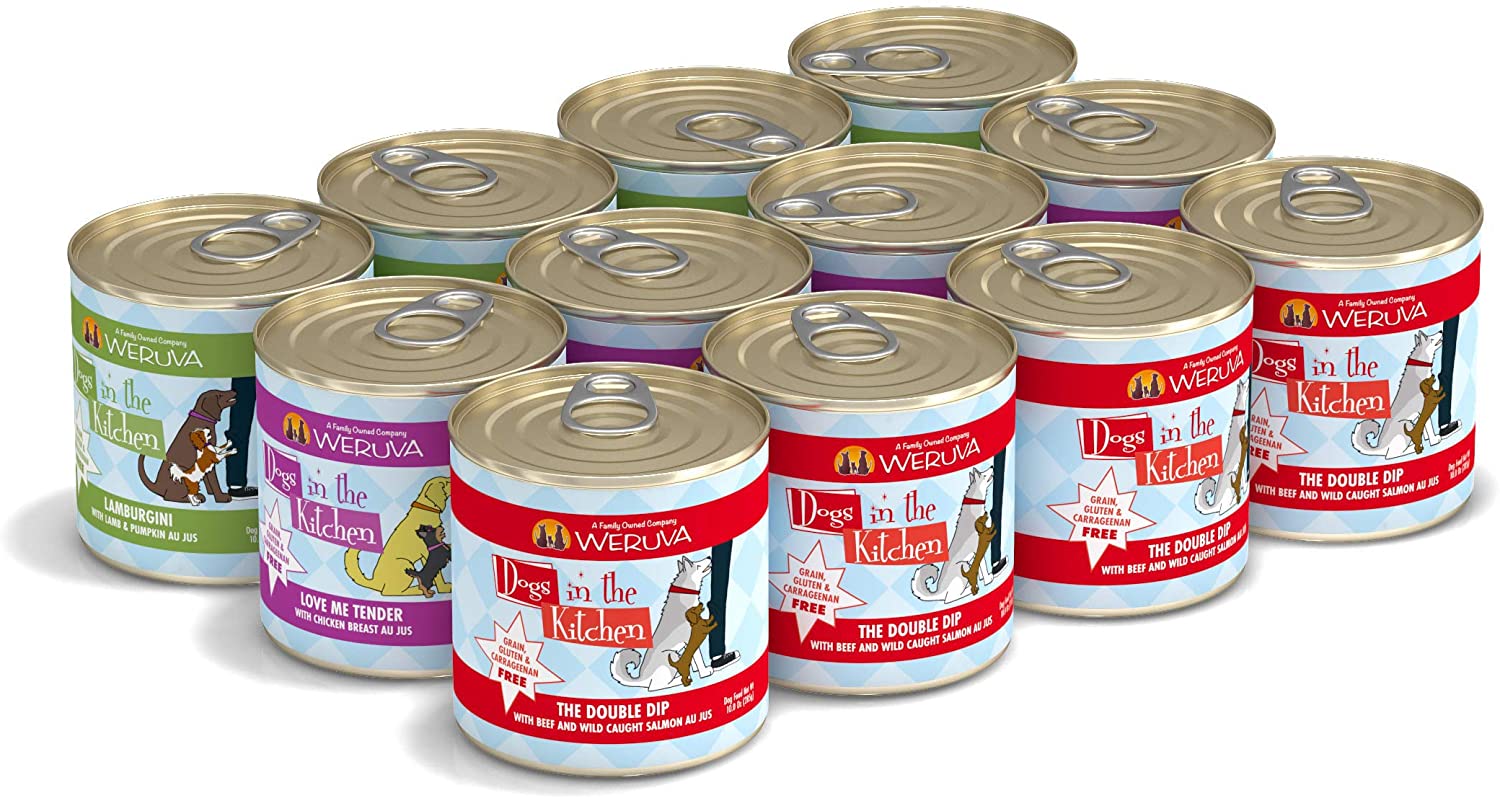 Weruva Dogs in The Kitchen Grain-Free Natural Canned Wet Dog Food - Doggie Dinner Dance Variety - 10 Ounce (Pack of 12)