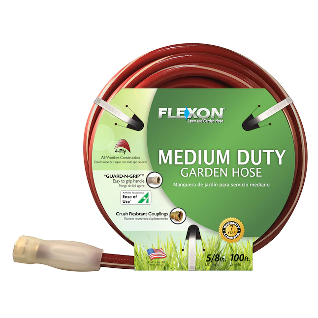 FLEXON  5/8-in x 100-ft Medium-Duty Vinyl Red Hose