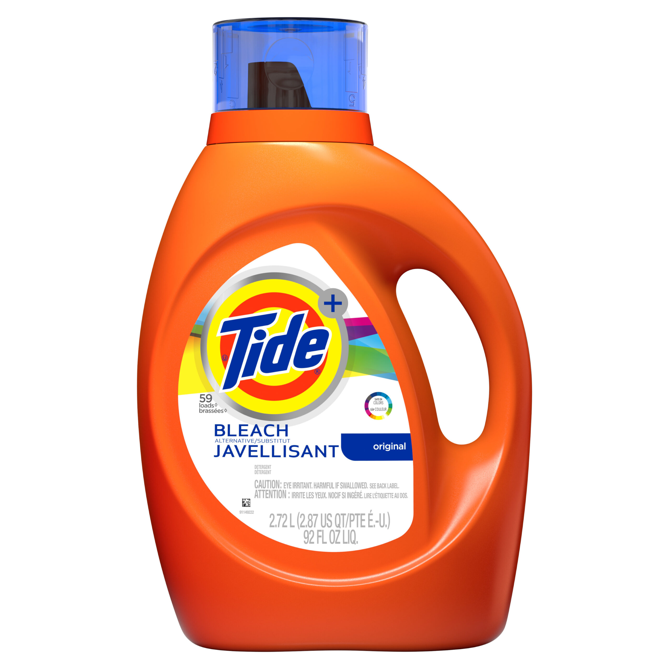 Tide Plus Bleach Alternative Original Scent Liquid Laundry Detergent. 92 oz. 59 loads