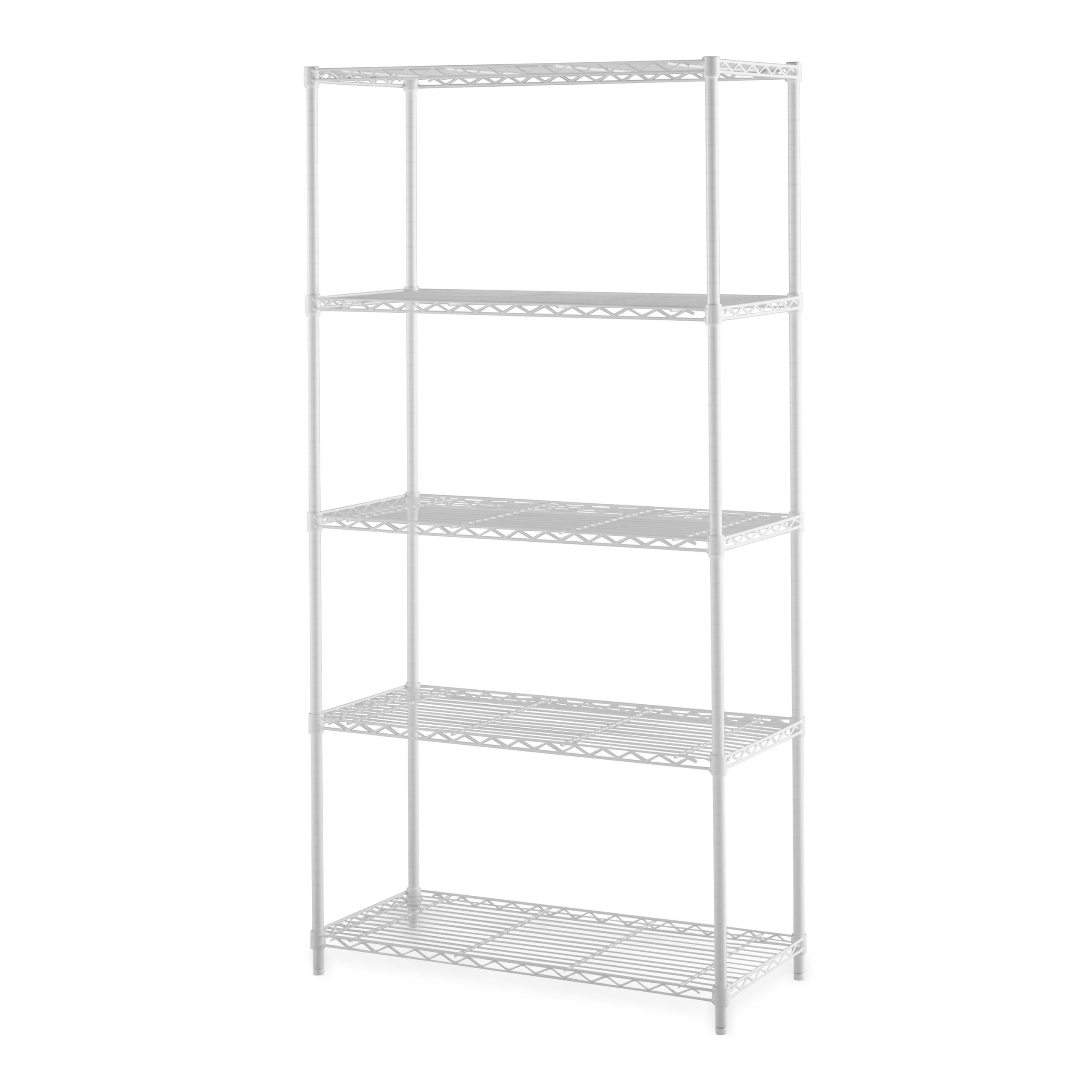 Hyper Tough 5 Tier Wire Shelf Unit. White. 1750 lb Capacity