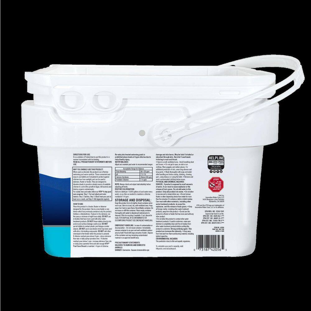 HTH 42056 8 lbs. 3 in. Chlorinating Tabs Ultra