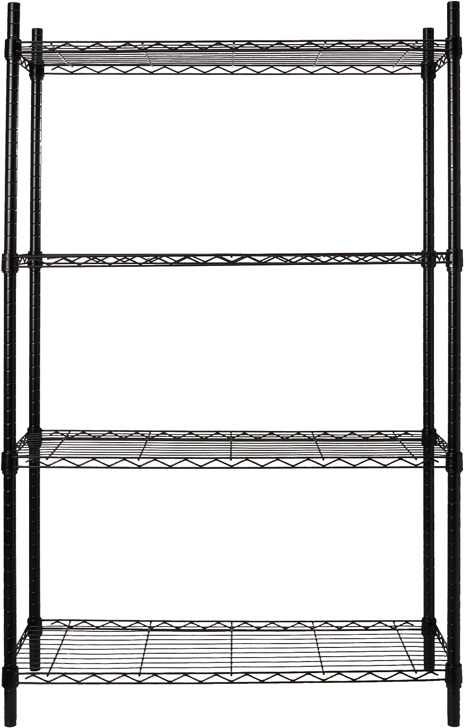 Honey-Can-Do SHF-01908 Adjustable Storage Shelving Unit. 250-Pounds Per Shelf. Black. 4-Tier. 36Lx14Wx54H