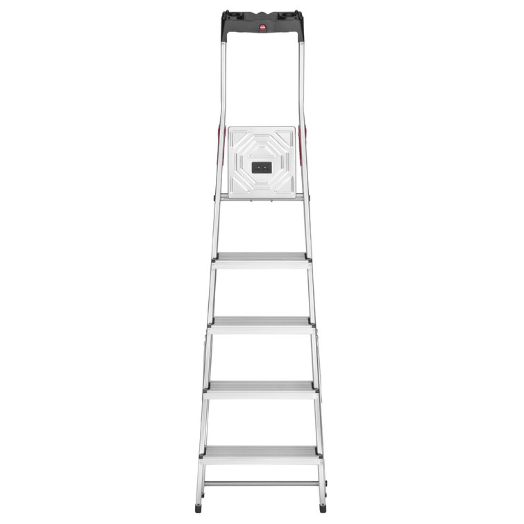 Hailo USA Inc. 5.97 ft Aluminum Step Ladder with 330 lb. Load Capacity