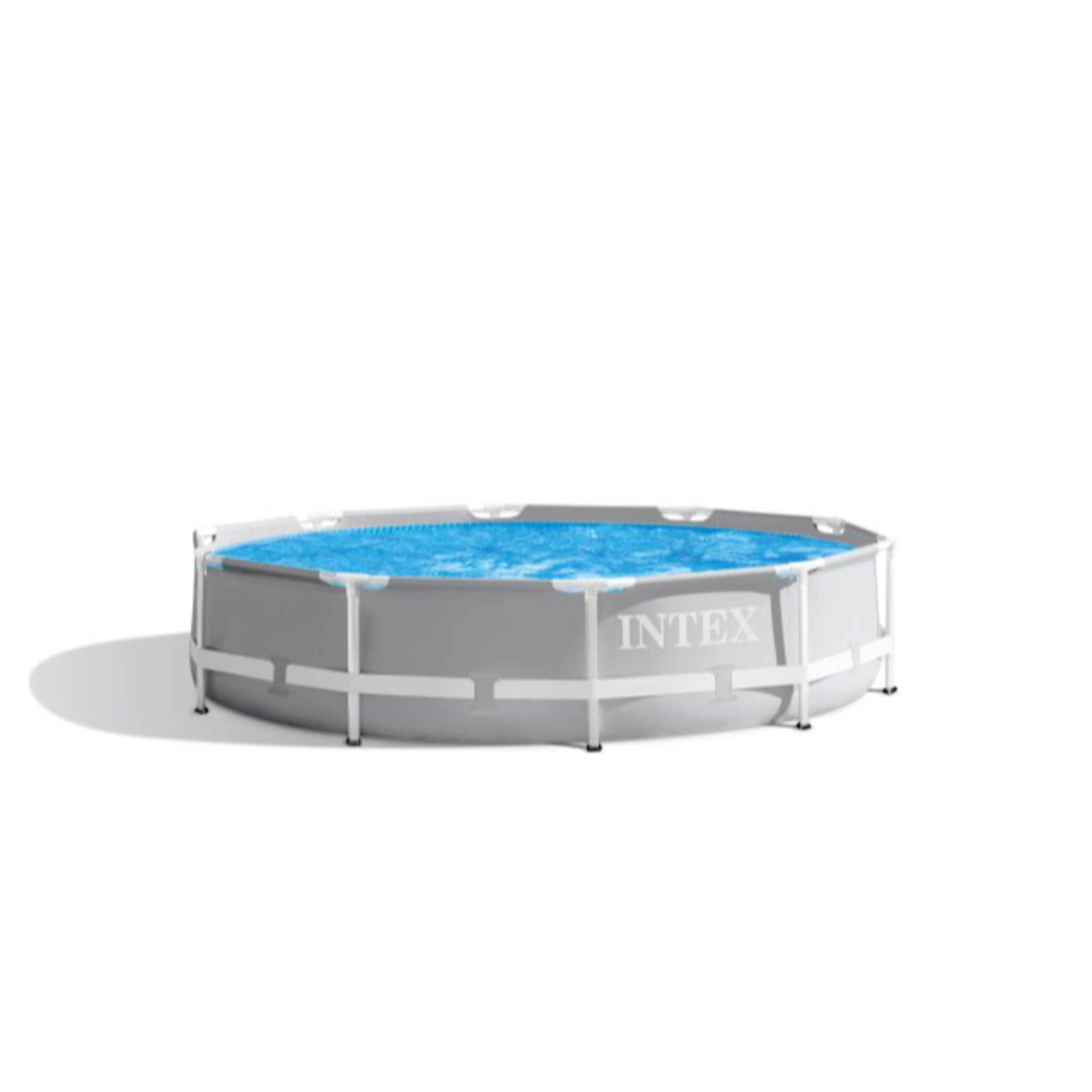 Intex 26701EH 10ft x 30in Prism Frame Above Ground Circle Swimming Pool & Filter Pump. Gray