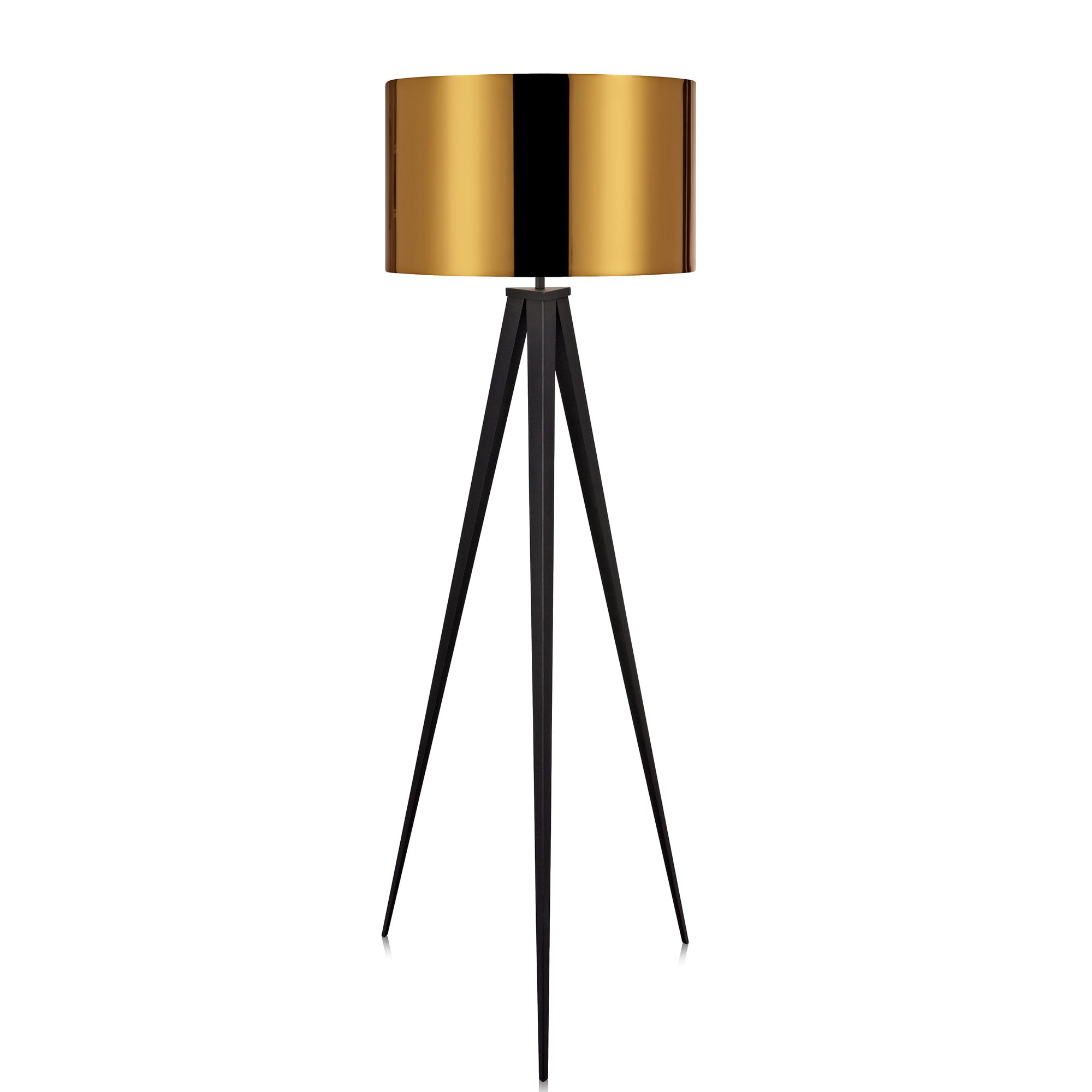 Woven Paths Tripod Floor Lamp. 60.25″. Black/Gold