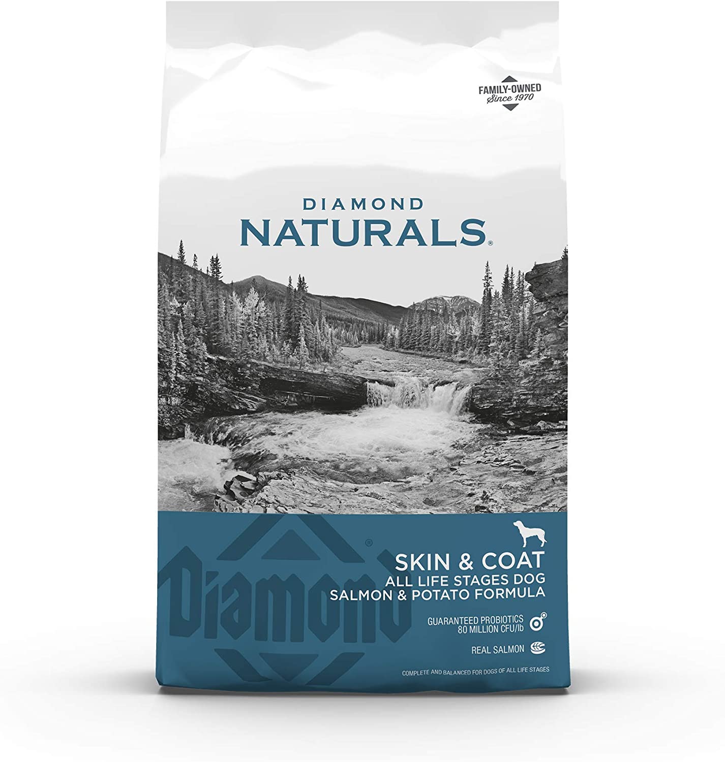 DIAMOND NATURALS Skin & Coat Real Meat Recipe Dry Dog Food with Wild Caught Salmon 15lb