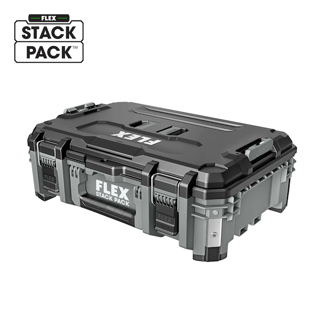 FLEX FS1103 STACK PACK Suitcase Tool Box 22-in Gray Plastic and Metal Lockable Tool Box