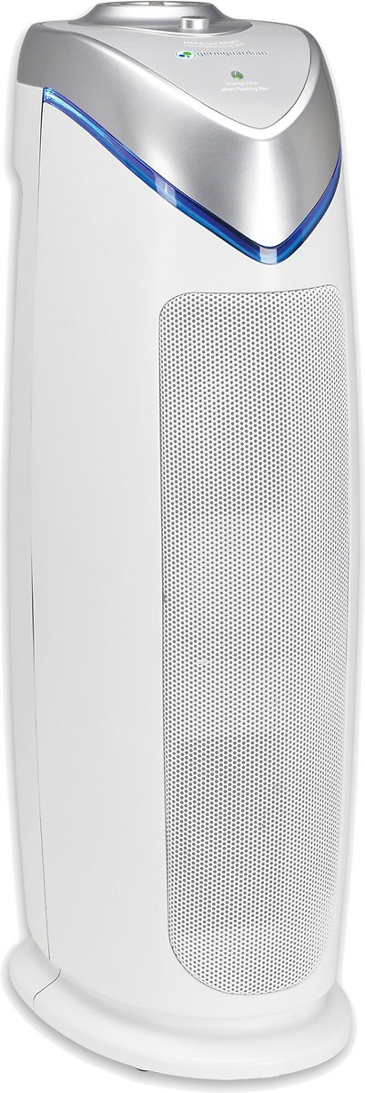 GermGuardian True HEPA Filter Air Purifier for Home. Office. Bedrooms. Filters Allergies. Pollen. Smoke. Dust. Pet Dander. UV-C Sanitizer Eliminates Germs. Mold. Odors. Quiet 22 inch 3-in-1 AC4825W