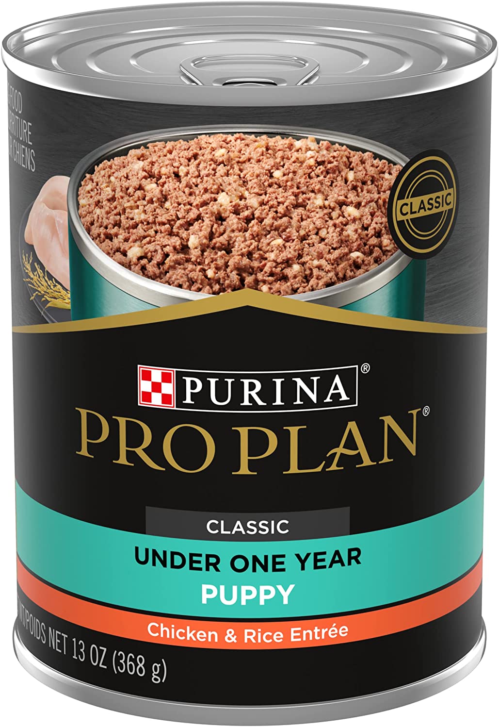 Purina Pro Plan (3810002773) Wet Dog Food. Focus. Puppy Chicken & Rice Entree Classic. 13-Ounce Can. Pack of 12