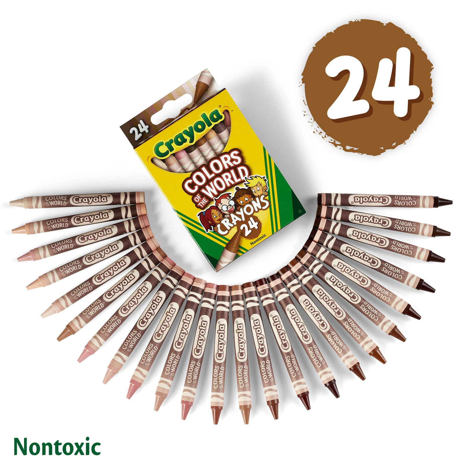 Crayola 12 Packs: 24 ct. (288 total) Colors of the World™ Skin Tone Crayons