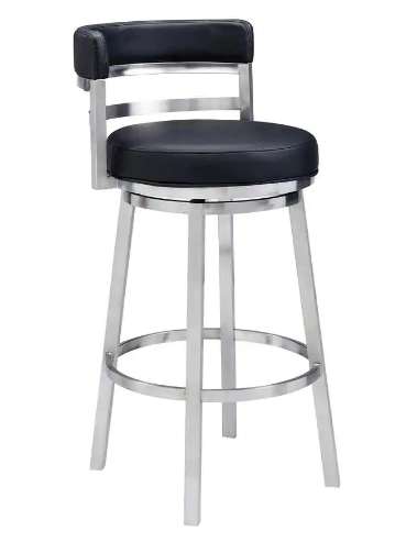 Armen Living Madrid Contemporary 26 in. Counter Height Bar Stool