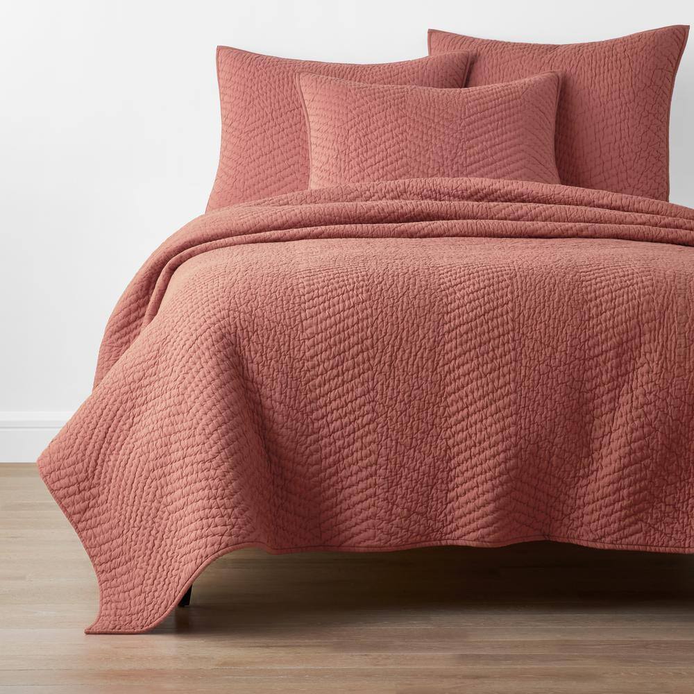 The Company Store  Company Cotton Voile Weathered Brick Twin Cotton Quilt - Weathered Brick