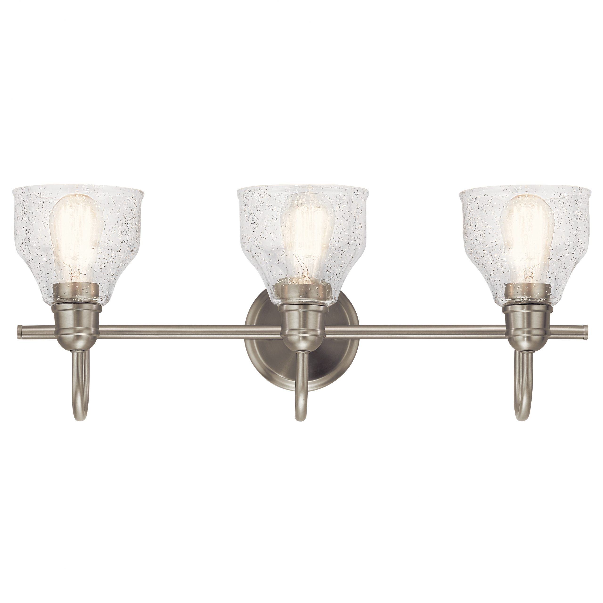 Kichler 45973NI Avery 24-in 3-Light Brushed Nickel Farmhouse Vanity Light