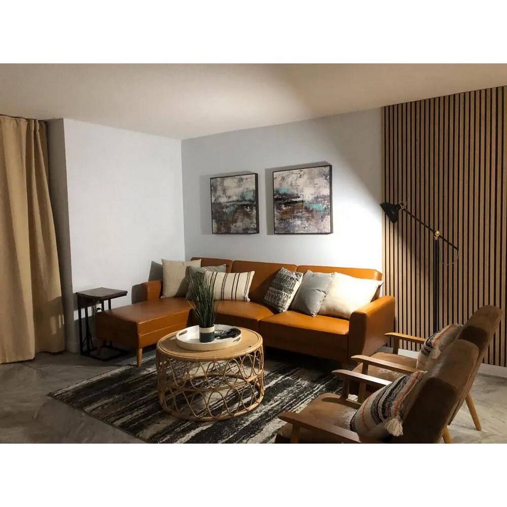 Ejoy VinylWallCladding_ACP_LightMaple94x24 94 in. x 23.6 in x 0.8 in. Acoustic Vinyl Wall Cladding Siding Board (Set of 1 piece)