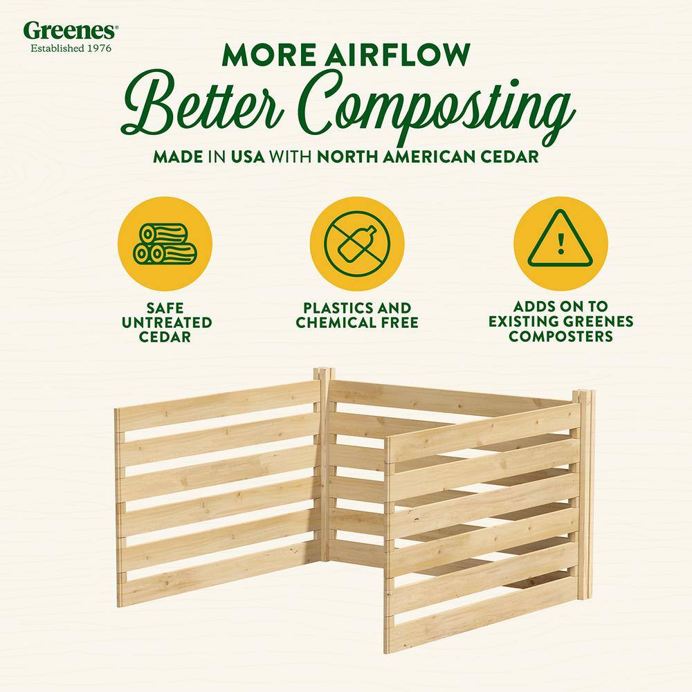 Greenes Fence RCCOMP48ADK Greenes 309.17 Gal. Cedar Wood Stationary Composter Add on Kit
