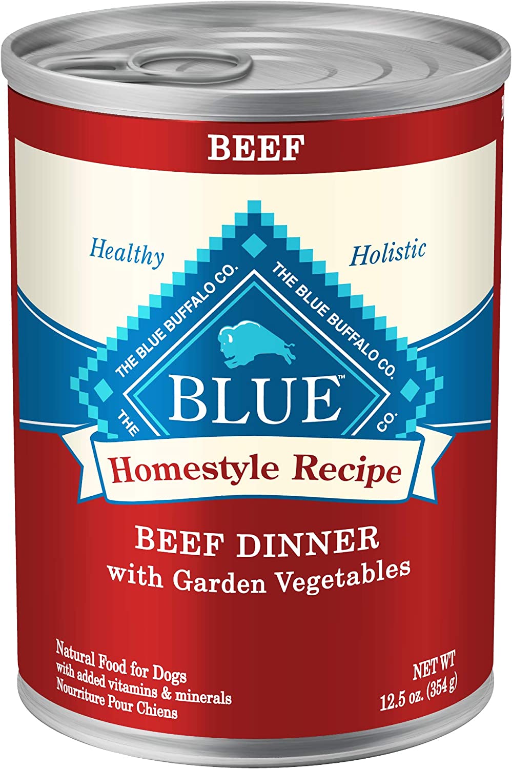 Blue Buffalo Blue Homestyle Recipe Beef Dinner with Garden Vegetables Wet Dog Food. 12.5 oz.. Case of 12
