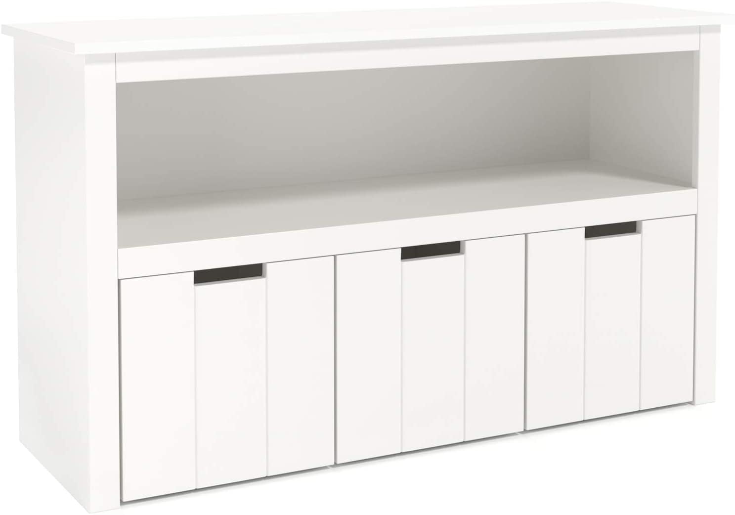 Homfa Kids Storage for Toy. Cube Storage Shelf with 3 Drawers for Kid-s Room. Living Room. White