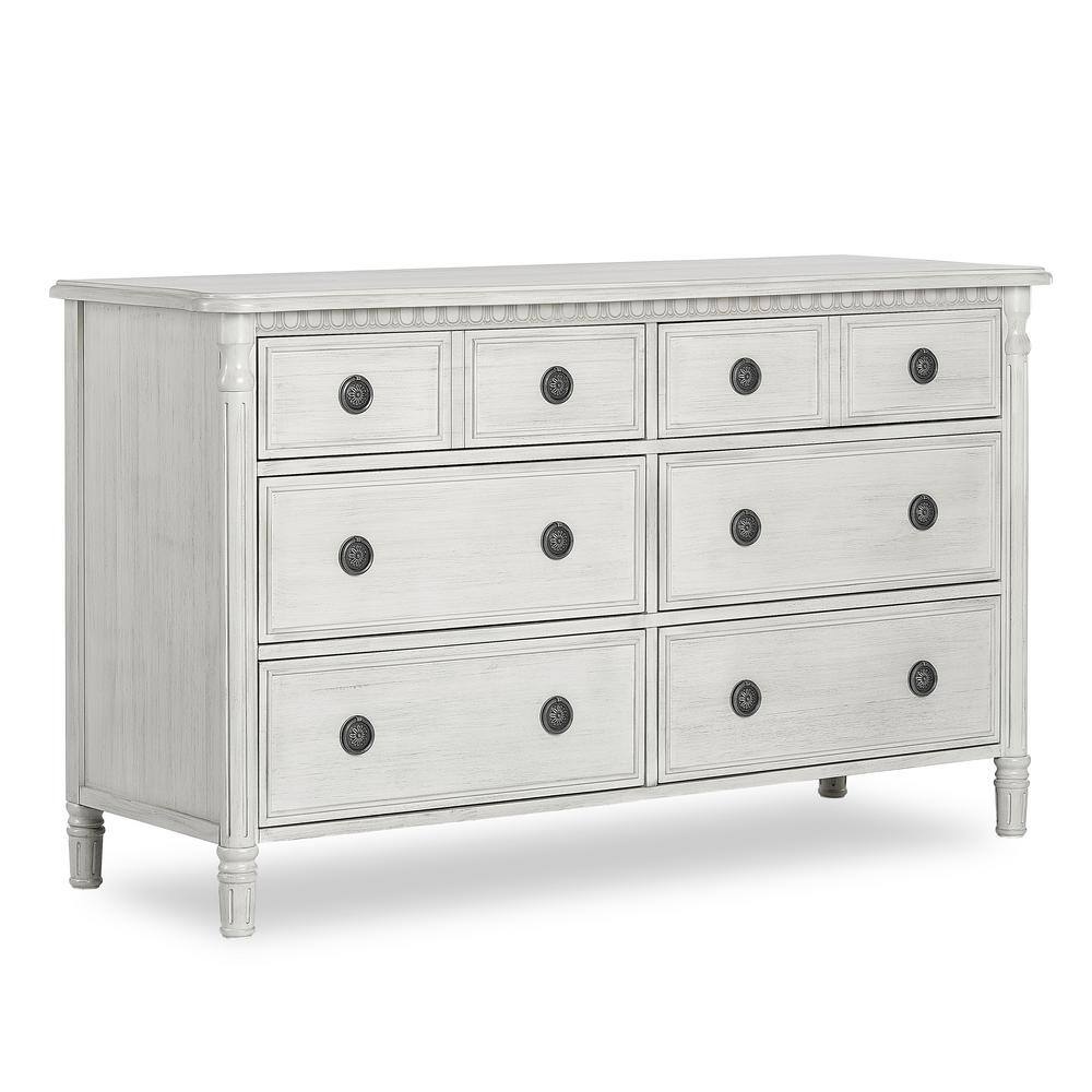 Evolur  Julienne 6-Drawers Antique Grey Mist Double Dresser