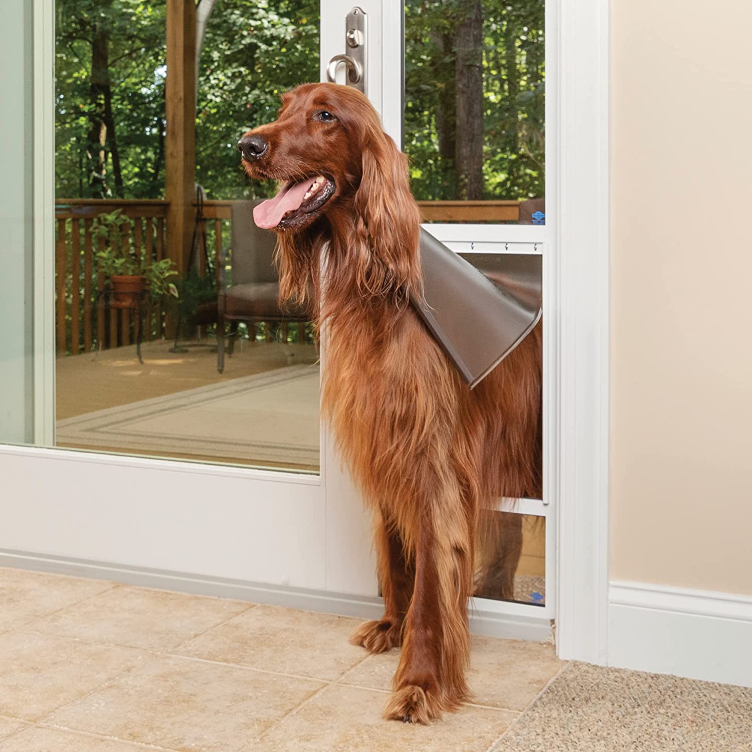 PetSafe PPA11-13141 1-Piece Sliding Glass Pet Door - Outdoor Access Patio Panel Insert for Dogs and Cats. Easy No-Cut Installation. Weather-Resistant Aluminum Insert. Includes Slide-in Closing Panel for Security