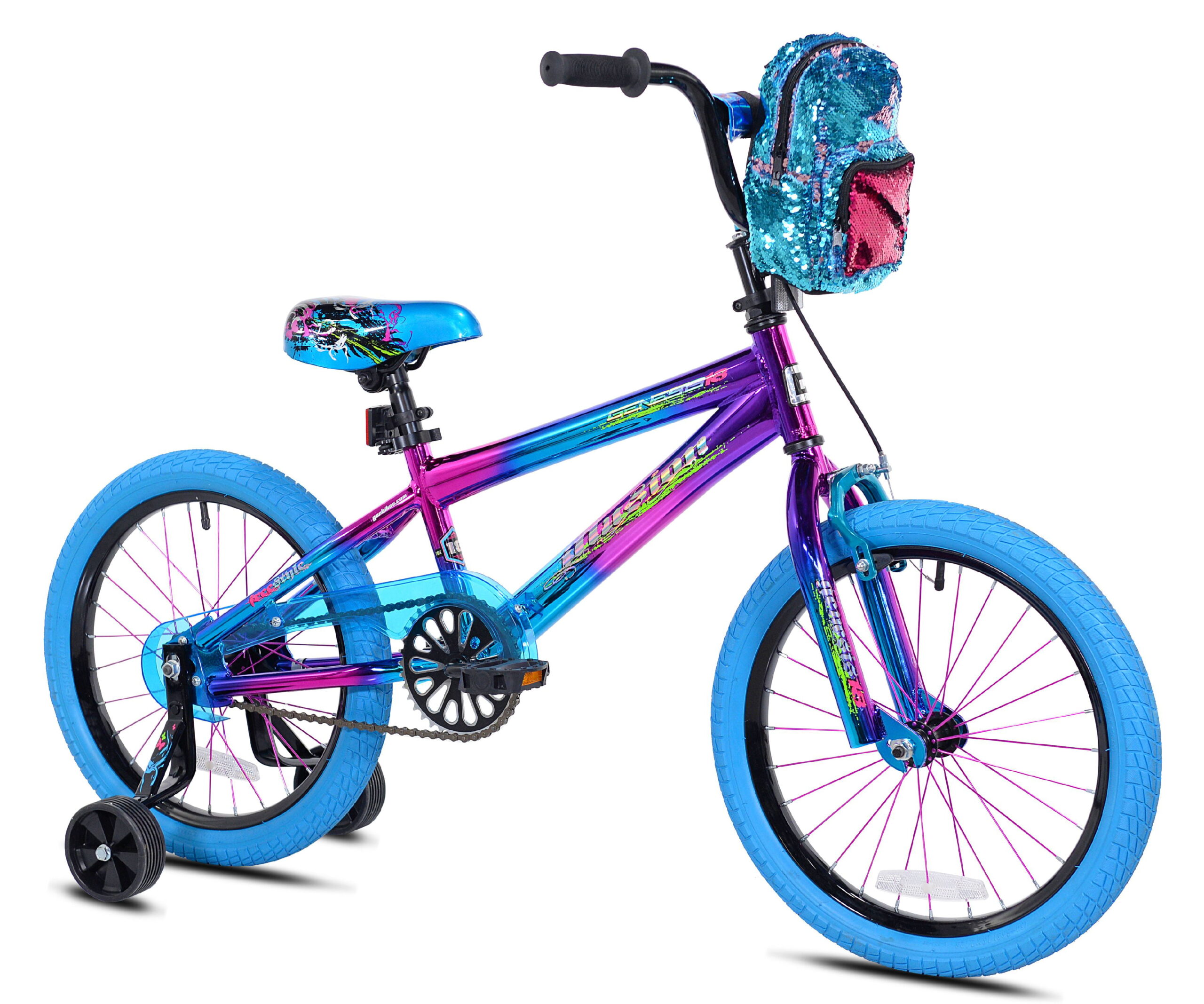 Genesis 18″ Illusion Girl-s Bike. Blue/Purple
