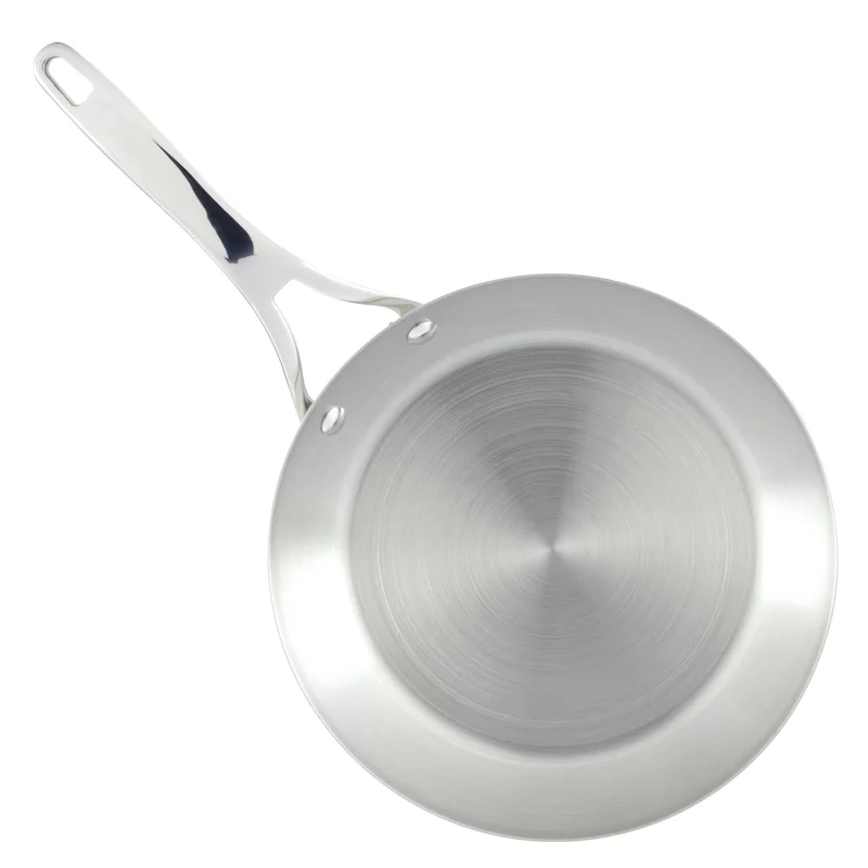 Anolon 77702 Nouvelle Copper Frying / Fry Pan / Skillet Set. 9.5 Inch Stainless Steel and 10.25 Inch Hard Anodized Nonstick