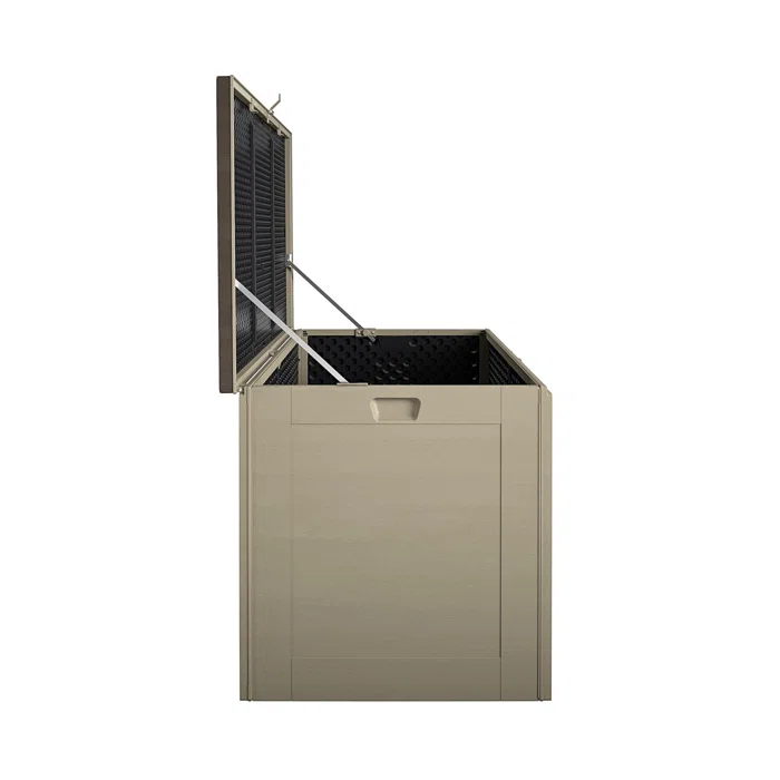 Cosco Outdoor Patio Deck Storage Box. Extra Large. 180 Gallons. Tan