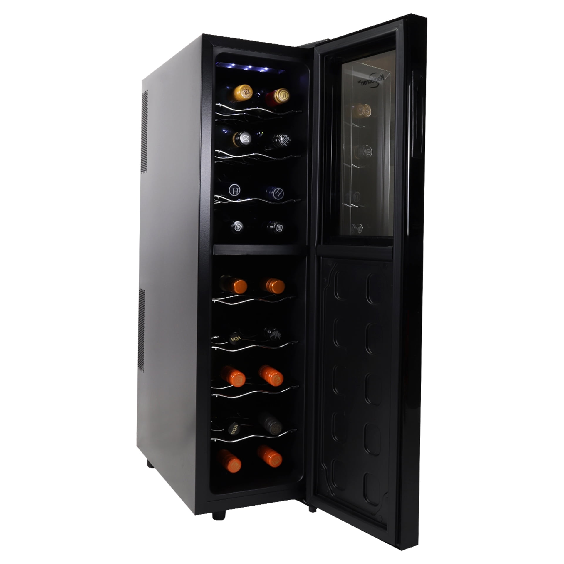Koolatron 18 Bottle Wine Cellar Dual Zone Wine Cooler Freestanding Refrigerator